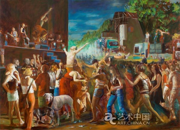 歌迷 拉伊達(dá).嘎博 2001–2002 布面油畫 200x275cm