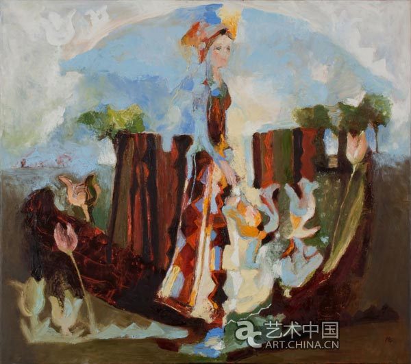 女士的花園 瑪拉.更嘎 2011 布面油畫 80x90cm